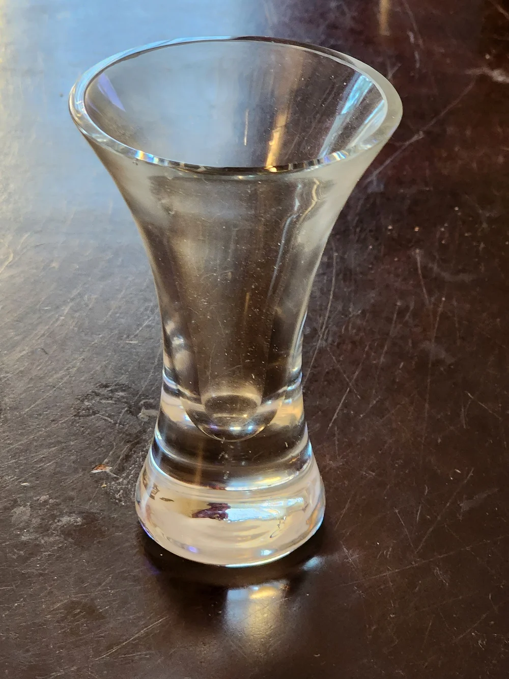 Unbranded Clear Glass Bud Vase, MCM